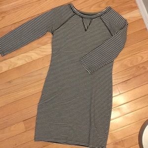 Body Con Black and White Stripped Dress